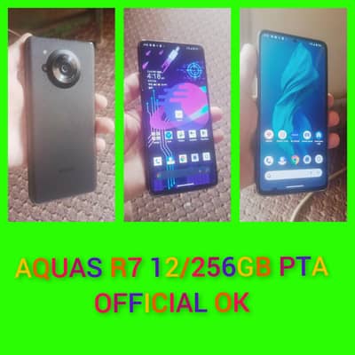 AQUAS R7 12/256GB PTA OFFICIAL OK HY SELL EXCHANG FARQ P ICS ME DEKO