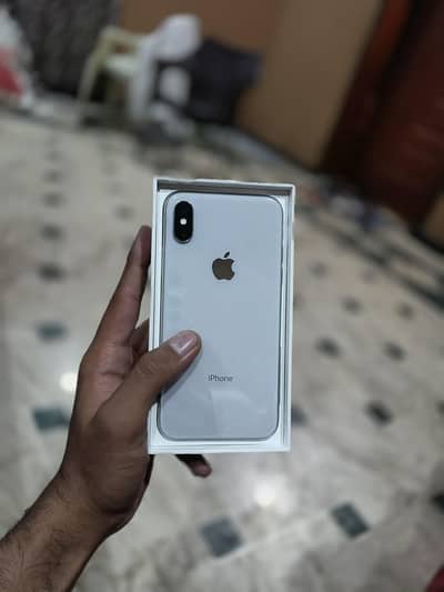 Iphone X 256Gb Pta Approved 70%Health White Colour With Box