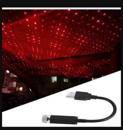 Car roof projection light red stars 360°