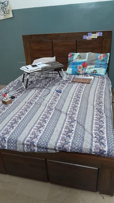 newly bought bed , with all inner woods