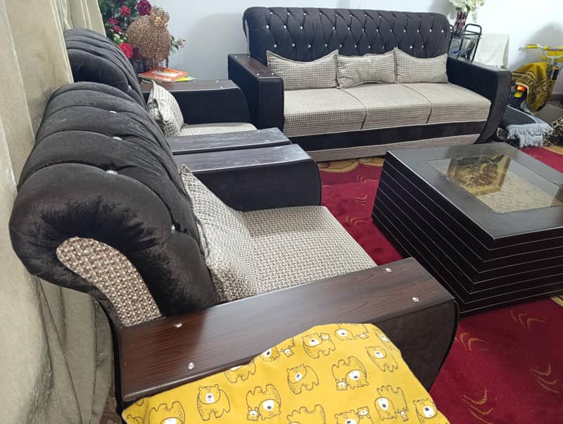07x Sofa's Set (Brown + Caramel) 5