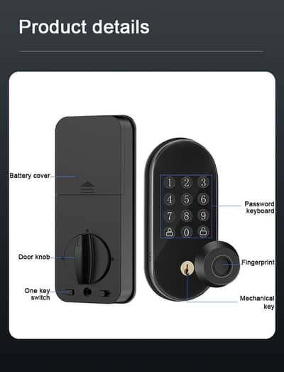 Smart Glass Door Lock – Modern & Secure, New Smart Glass Door Lock