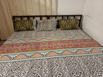 Two wooden single bed. 3ft by 6ft