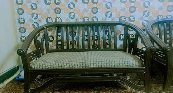Chinioti bed set and wooden Soffa set