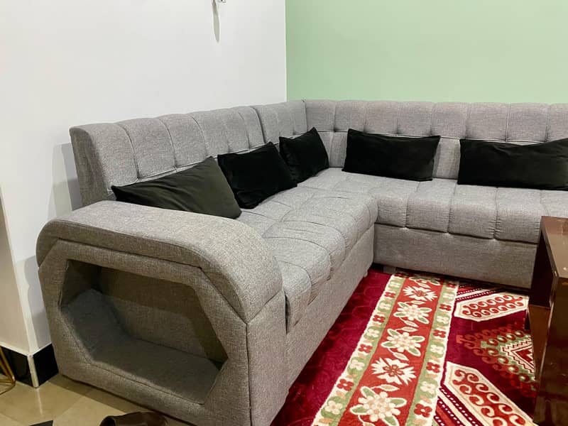 Sofa with 2 stools 5