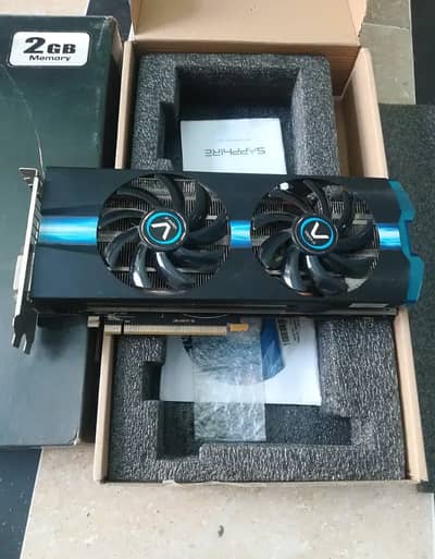 R9270X Sapphire  2GB Daul Fan with BOX Gaming Card (Faulty)