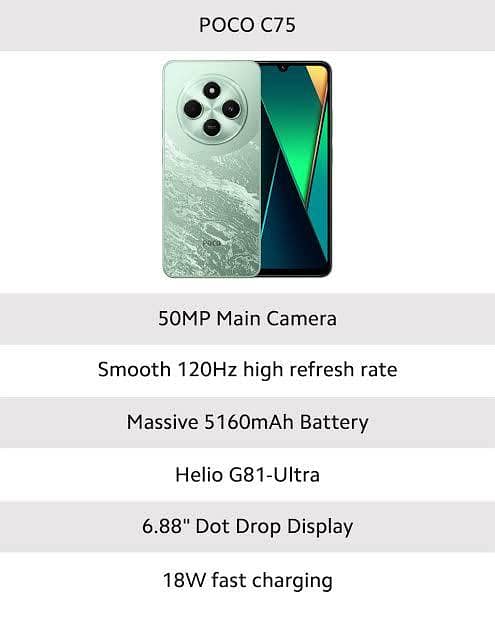 POCO C75 Complete box 0