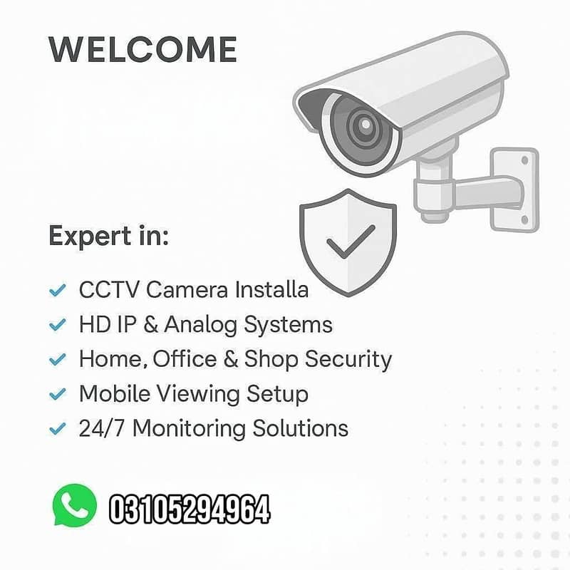 CCTV camera installation & maintenance 0