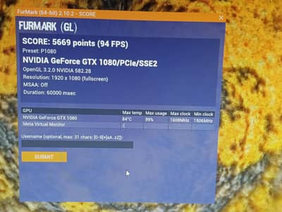 Nvidia GTX 1080 8GB Founder's Edition