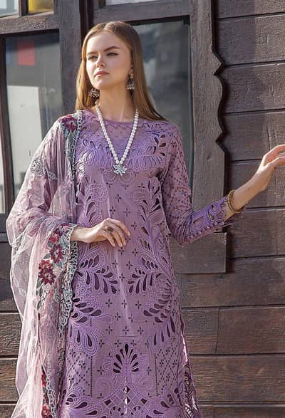 ladies lawn dress with beautiful embroidery designs