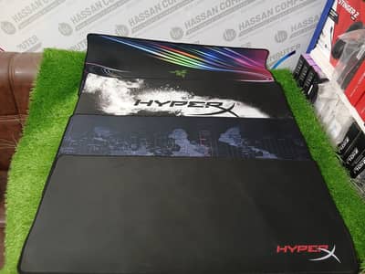 Large Gaming Mouse Pad XL – HyperX, Razer, World Map Print – Premium