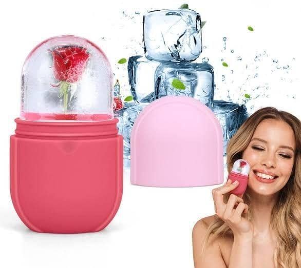 Ice Roller For Face Eyes and Neck To Brighten Skin & Enhance Your Natural Glow, Face Ice Roller with Face Scrubber and Makeup Brush Cleaner (Ice Roller, standard)