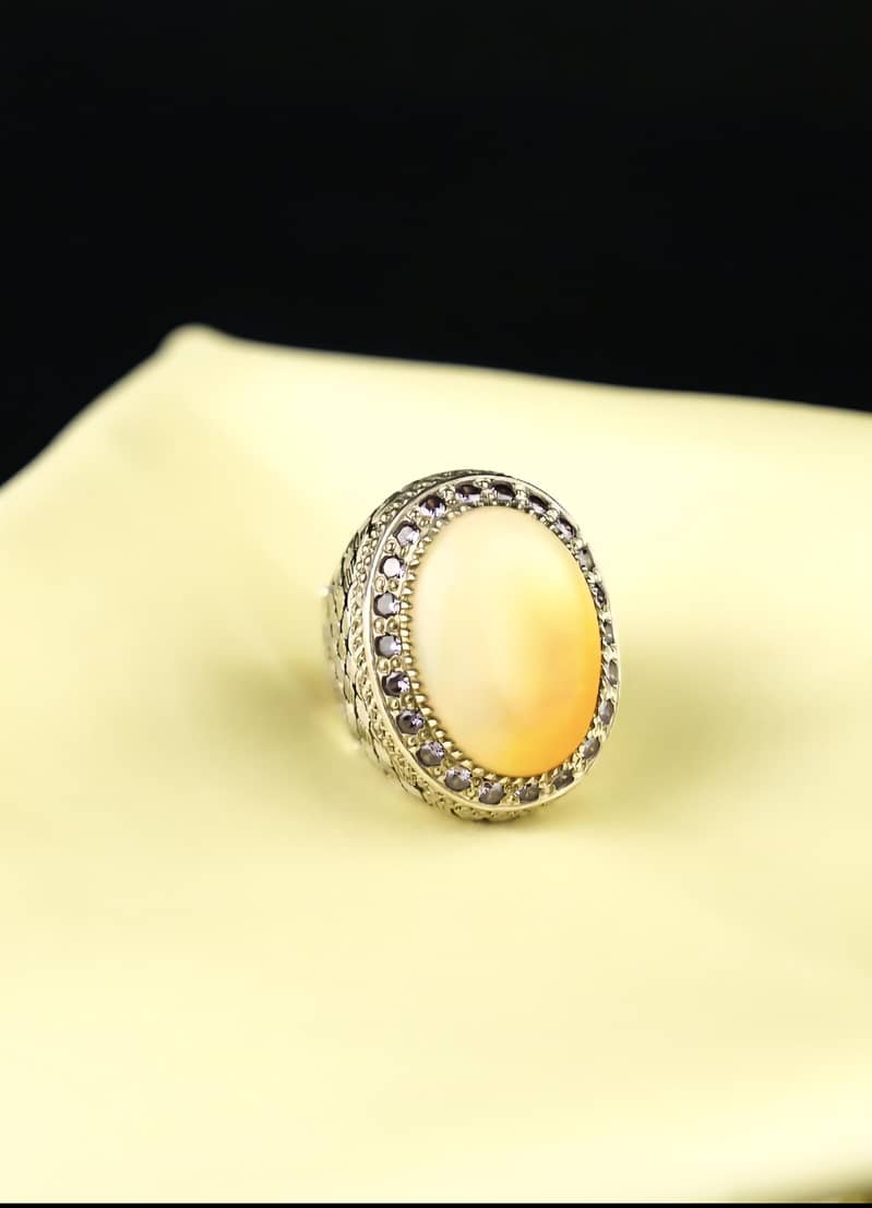 925 Silver Opal Ring 0