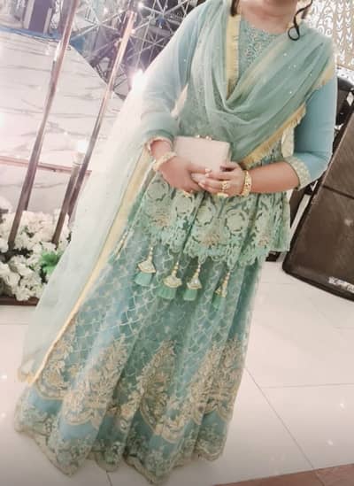 Stitched Lehnga choli  mint green