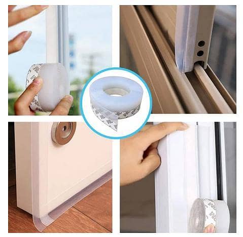 5M Flexible Door Bottom Sealing Strip Mosquito and Mouse bathroom Kitchen Stopper, Wind Dust Blocker