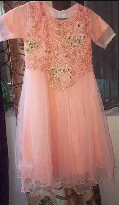 pink frock for 8 to 11 years girls