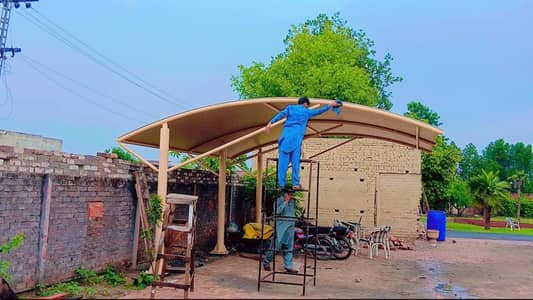 New design Pole Parking shade , Pvc tensile shed , Marquee & Cafe shed