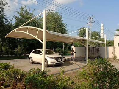 Custom designed shade, Parking shade, Warehouse shade, Garage porch