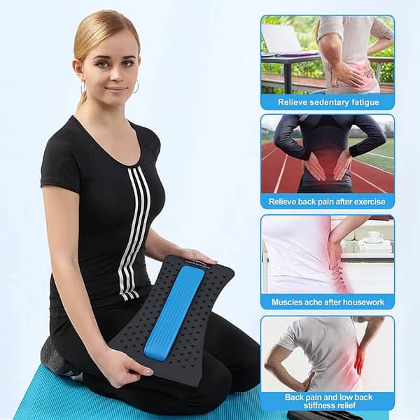 Magic Back Stretcher for Lower and Upper Back Pain Relief | Lumbar Support and Posture Corrector | Chiropractic Spine Massager for Bed, Chair, and Car