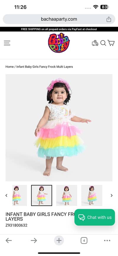 INFANT BABY GIRL FANCY FROCK MULTI LAYERS UNCORN THEME
