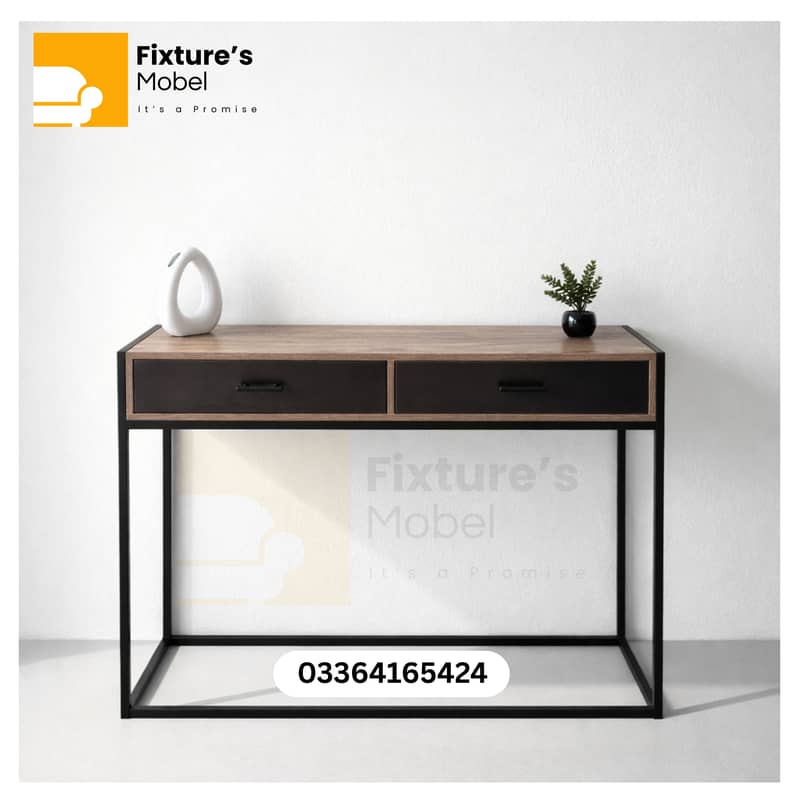 Console Table, Lobby Console Rack with Storage 0