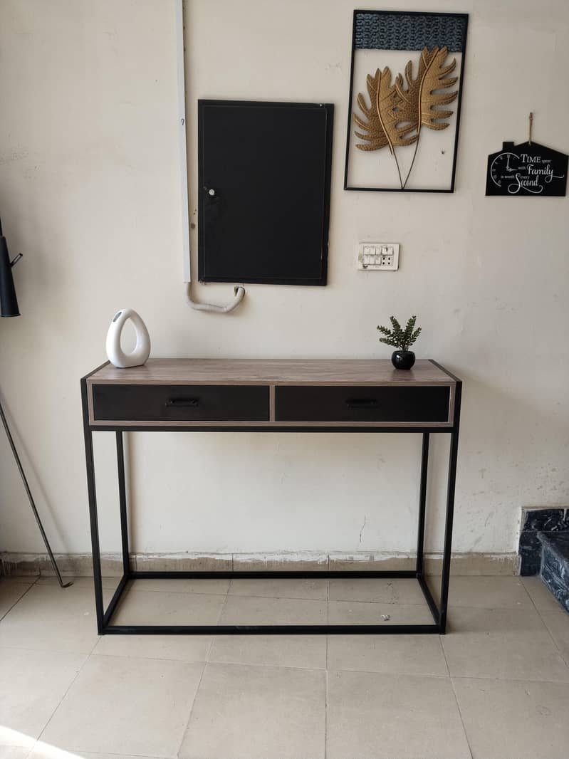 Console Table, Lobby Console Rack with Storage 1