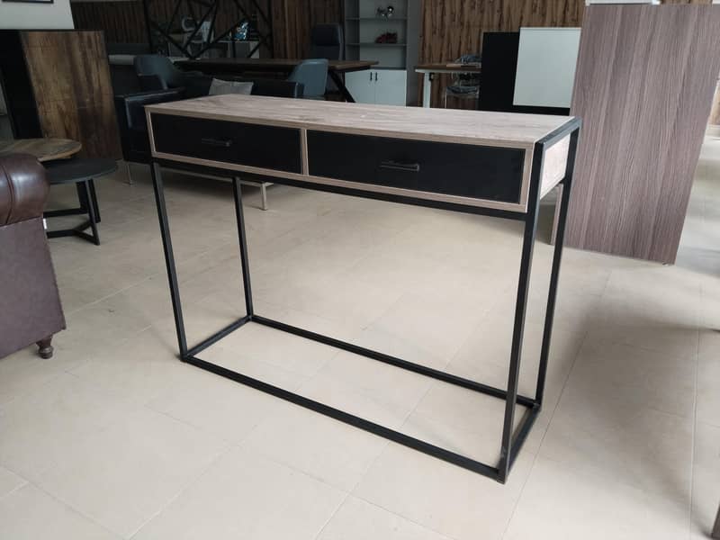 Console Table, Lobby Console Rack with Storage 2
