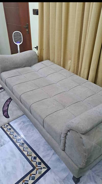 Gray 3 seater sofa cum bed comfortable& space saving sofa bed