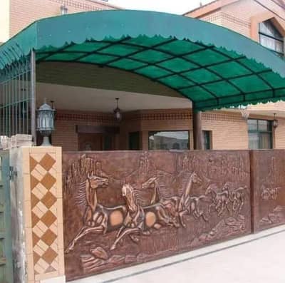 shades,  garden shades, tensile parking shades fiberglass shades