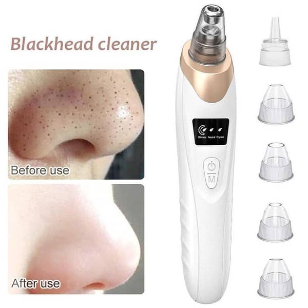 Upgraded Blackhead Remover Vacuum – Electric Facial Pore Cleaner with 5 Probes | Acne, Comedone & Whitehead Extractor Tool for Women & Men