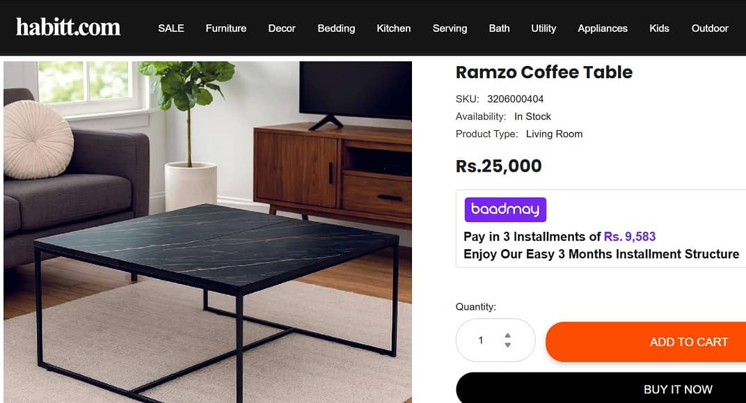 Modern design Table 3