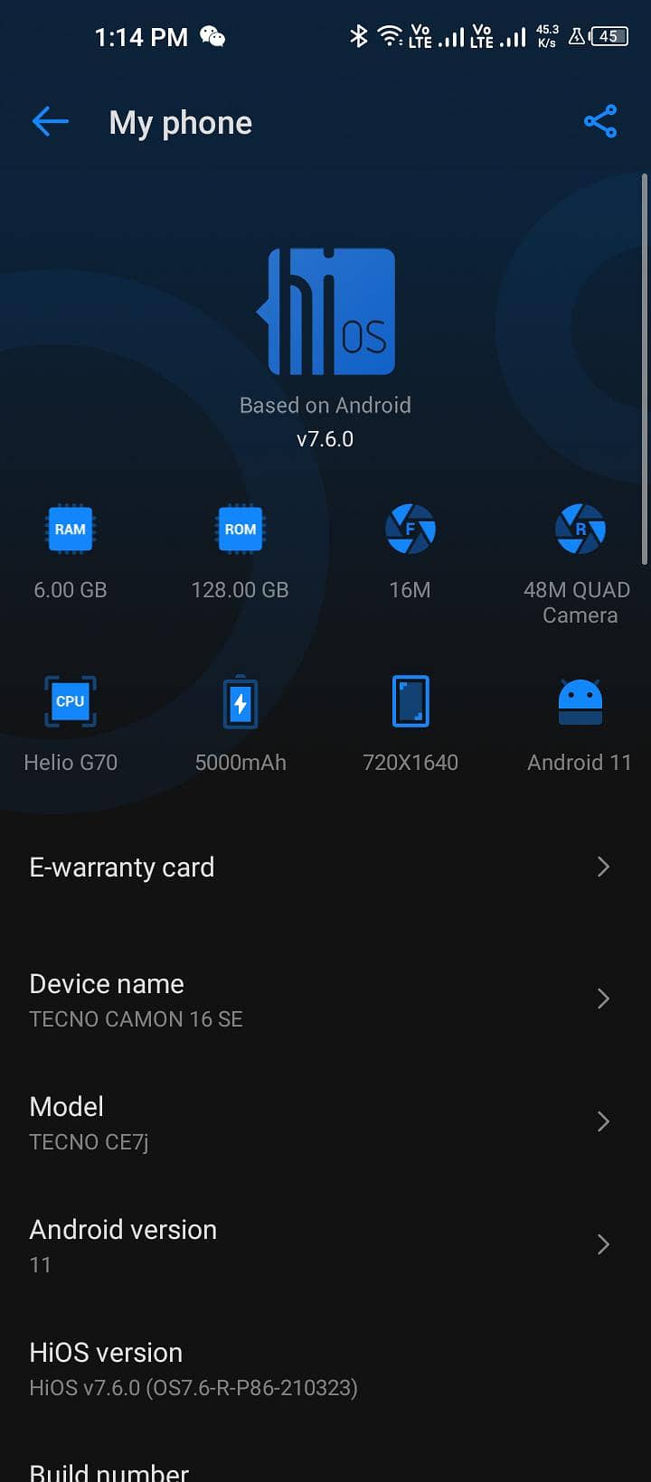 Tecno Camon 16se 1