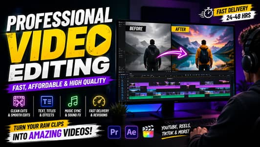 Professional Video Editing Services – Fast & Affordable