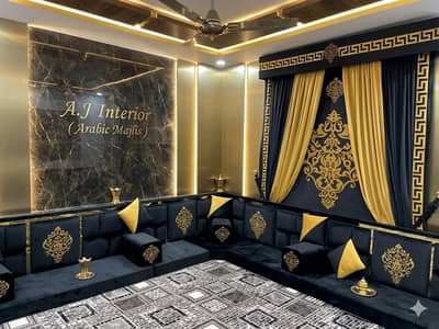 Arabic Majlis with Curtain | Majlis sale in karachi | majlis sofa set