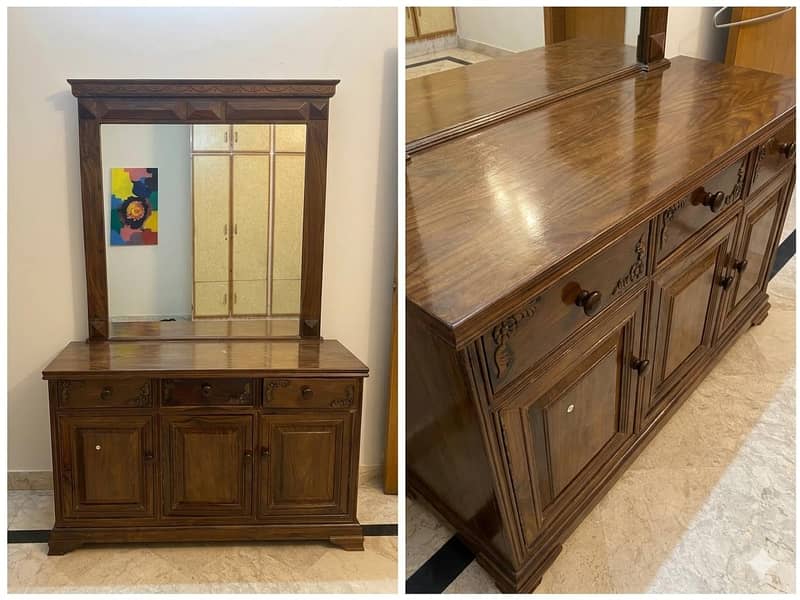 Solid Sheesham wood New Bedset with Dressing Table 5