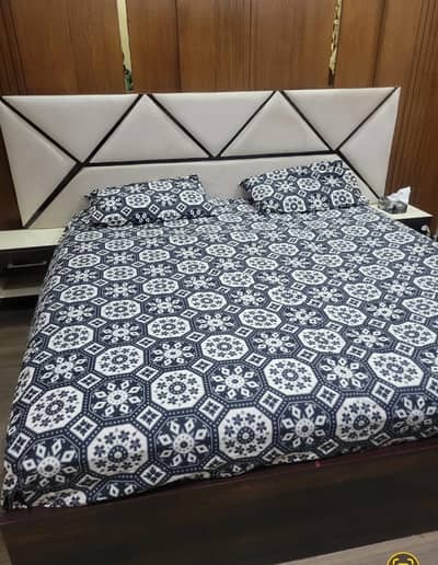 wooden bed