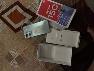 Redmi 15c 6+6 128gb box 8 month warranty price final hai