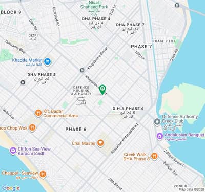 500 yards Residential plot in DHA phase 6 near to C View Apartments SABA AVAENUE