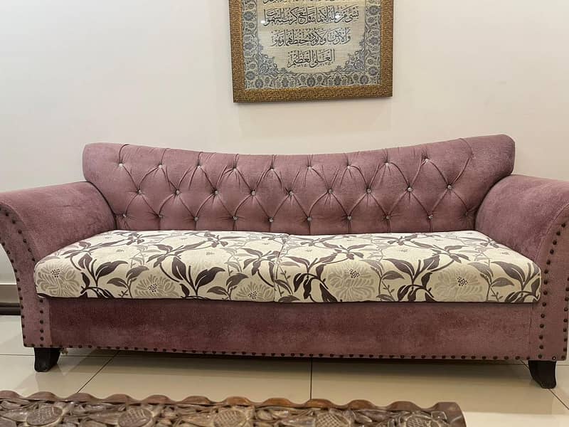 Sofa set in Good Condition | Solid Wood Set - Table With Sofas | set 0