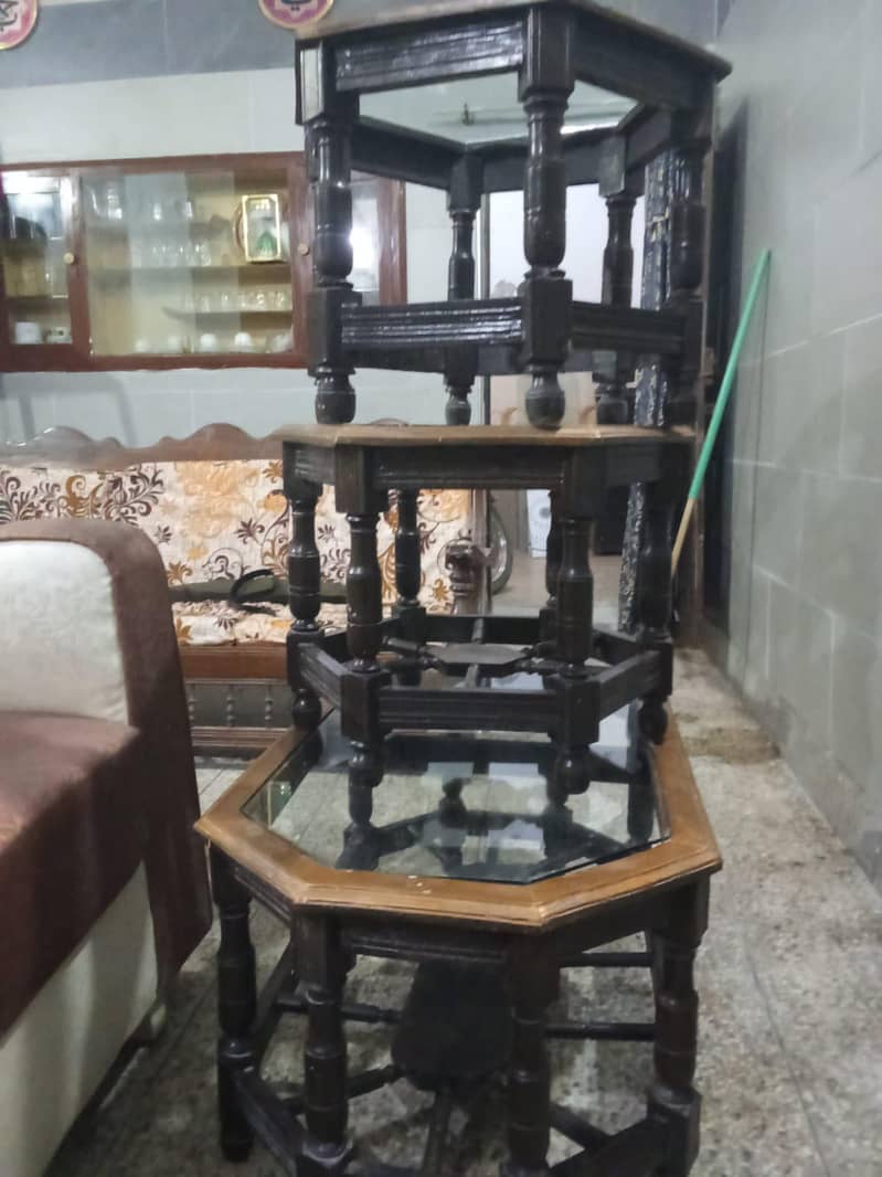 Table set, glass table set 3