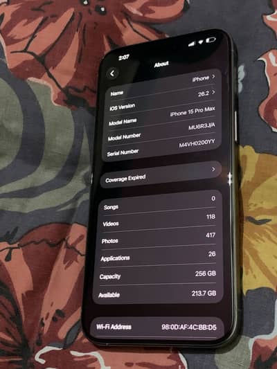 Iphone 15 pro max 256gb pta