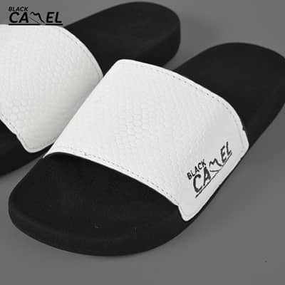 black camel cobra texture slippers white black with delivery 1500