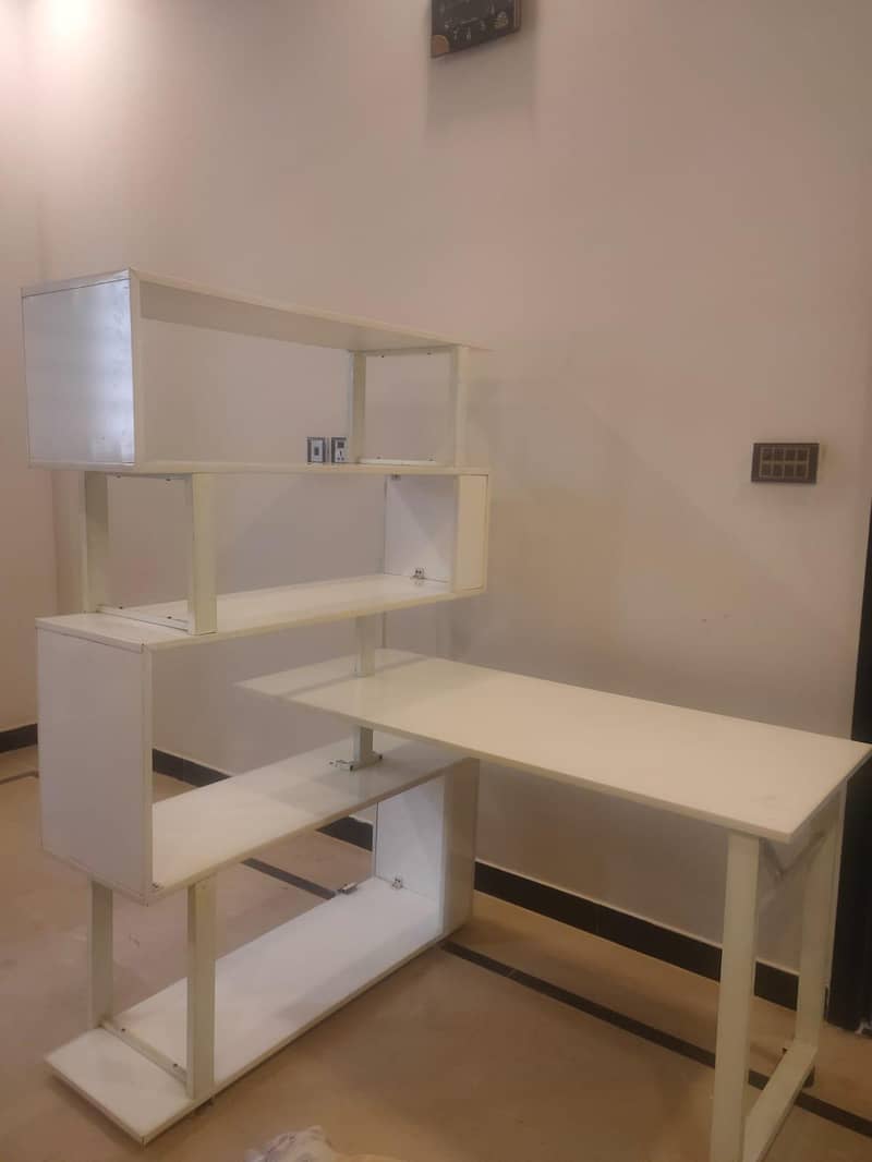 Study table with book shelf and printer space 2
