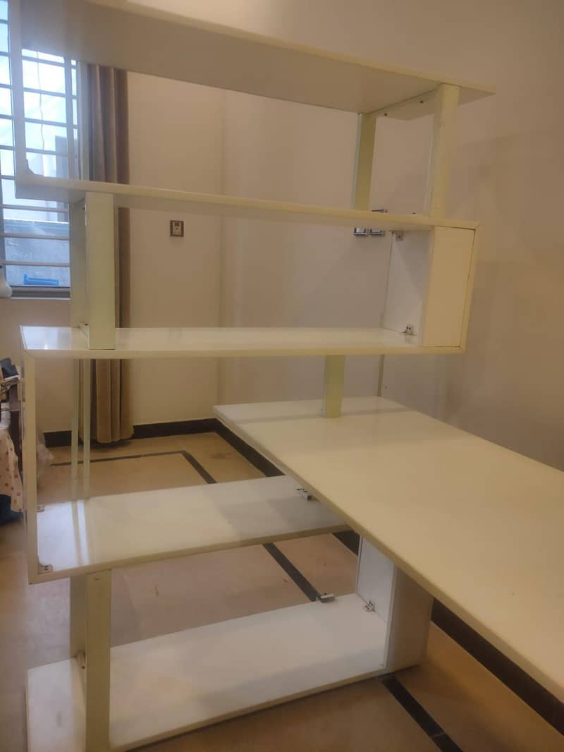 Study table with book shelf and printer space 5