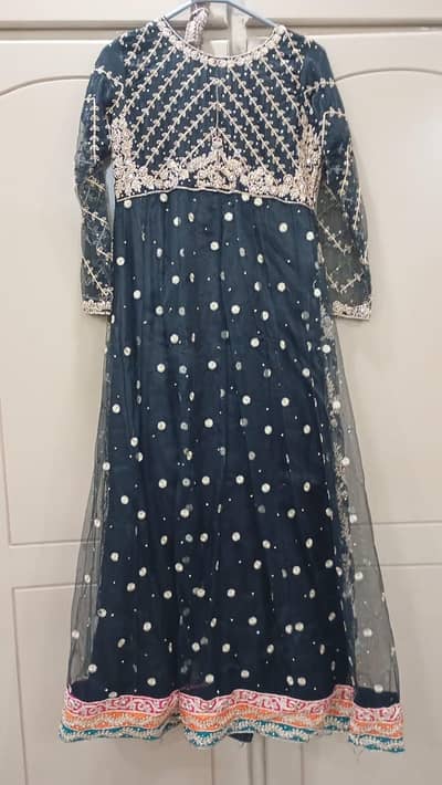 Fancy Black Net Maxi / Full Length Frock