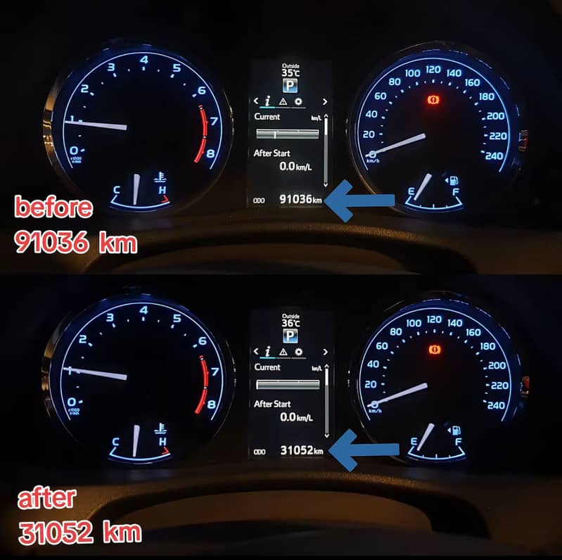 car meter back 0