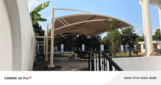 Parking shade for cars / Heat & waterproof shade / Pvc car porch shade