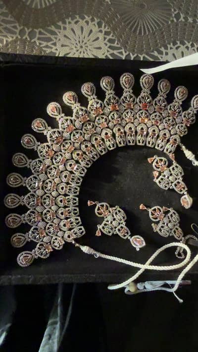 Bridal reception jewelry | walima jewelry silver