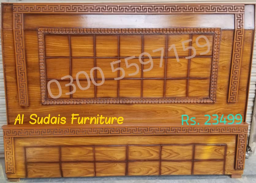 Solid king double bed, single bed side table, valvet bed, bed dressing 16