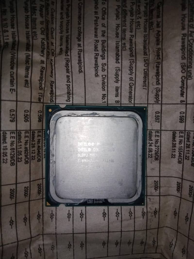 Intel Core 2 dou E8400 3.00GHz processor 0